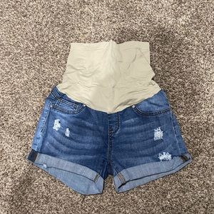 Denim Maternity Shorts
